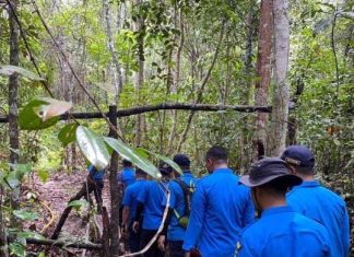 BU SPAM BP Batam Bersama Ditpam Turut Menertibkan Kegiatan Maupun Bangunan Ilegal di Sekitaran Waduk