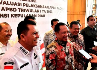 Gubernur Ansar Dampingi Mendagri Pimpin Rakor Pengendalian Inflasi dan Evaluasi APBD TA 2023 Provinsi Kepri
