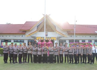 Kapolres Pelalawan Pimpin Upacara Serah Terima Jabatan, Ini Pesan Kapolres