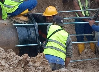 Penyambungan Pipa Depan Kongkow Telah Selesai, Air Akan Kembali Normal Secara Bertahap