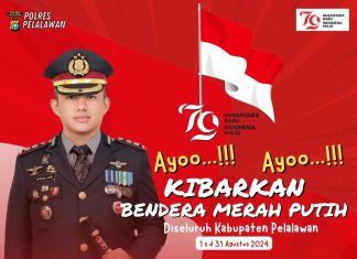 Jelang Hut RI Ke-79, Kapolres Pelalawan Imbau Pasang Bendera