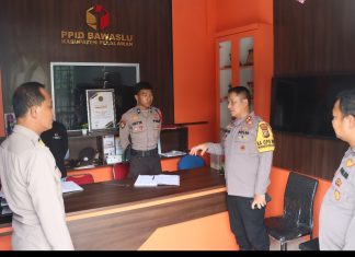 Pastikan Situasi Kondusif dan Aman, Kapolres Pelalawan Bertandang Kantor KPU dan Bawaslu