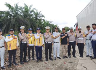 DIRLANTAS POLDA RIAU CEK JALAN LINTAS TIMUR BERSAMA INSTANSI TERKAIT