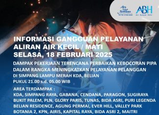 Pekerjaan Perbaikan kebocoran Pipa DCIP DN 300mm di Simpang Lampu Merah KDA