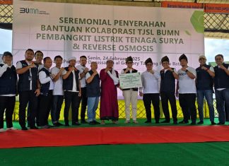 Kolaborasi 23 BUMN, PLN Batam Hadirkan Keberlanjutan Energi Listrik dan Air Bersih di Pondok Pesantren Al-Gontory