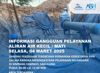 Perbaikan kebocoran Pipa dan pemasangan Gate Valve 200mm & 300mm di Simpang Fanindo