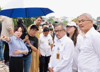 Wakil Kepala BP Batam Li Claudia Chandra Sidak Lokasi Penimbunan Sungai Permata Baloi