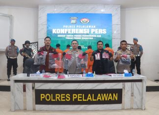 Polres Pelalawan Reales Pengungkapan Tindak Pidana Pembunuhan dan Peredaran Narkotika Di Langgam