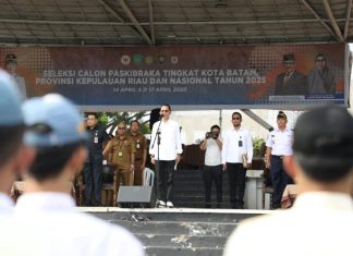 Wako Batam Pimpin Upacara Pembukaan Seleksi Paskibraka Tahun 2025