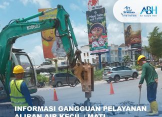 Perbaikan kebocoran Pipa HDPE DN 225mm di Simpang Aviari, Batu Aji