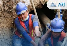 Penyambungan Pipa HDPE 225mm – DCIP 200mm di Kampung Ponjen Tanjung Riau