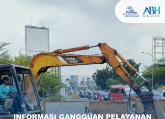 Perbaikan Pipa Air Bersih di Sei Panas