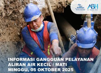 Perbaikan kebocoran Pipa 150mm di Jembatan Golden City, Tanjung Buntung