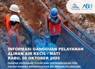 Pelaksanaan pekerjaan terencana Penyambungan Pipa 200mm di Simpang Kuda, Sei Panas