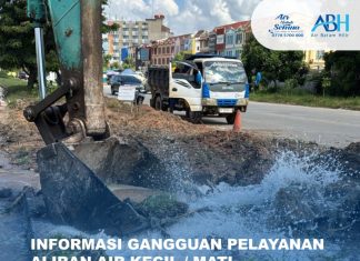 Perbaikan kebocoran pipa DCIP DN 200mm di Depan Hotel Zia, Sei Panas