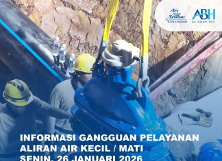 Pemasangan Flow Meter 400mm di Tunas regency, Tanjung Uncang