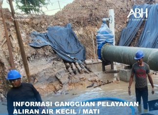 Perbaikan kebocoran gasket plange adaptor DN 500mm di Depan Pertokoan CGC Tanjung Uncang