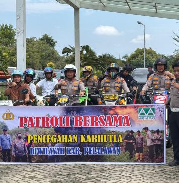 Program Green Policing, PT Musim Mas Gandeng Polres Pelalawan Tanam Pohon