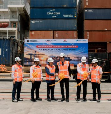 PMT Layani Pelayaran Langsung Perdana CMA CGM dari Kuala Tanjung ke China Selatan