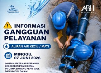 Pekerjaan gangguan pelayanan suplai air minum
