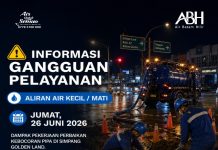 Perbaikan kebocoran pipa DCIP 200mm di Simpang Golden Land, Batam Center