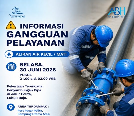 Pekerjaan Penyambungan Pipa DN 300mm di Jalur Pelita, Lubuk Baja
