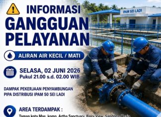 Air Batam Hilir Lakukan Pekerjaan Penyambungan Pipa IPAM Sei Ladi, Sejumlah Kawasan Alami Gangguan Air