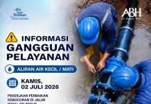 Perbaikan kebocoran pipa DCIP 200mm di Jalur Piayu, Sei Beduk