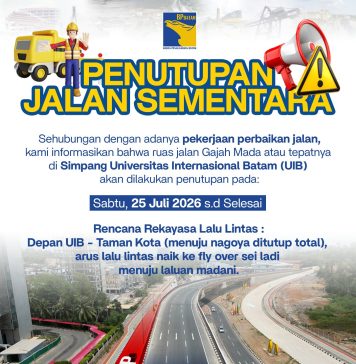 Tingkatkan Keselamatan dan Kenyamanan, BP Batam Lakukan Rekonstruksi Jalan Gajah Mada