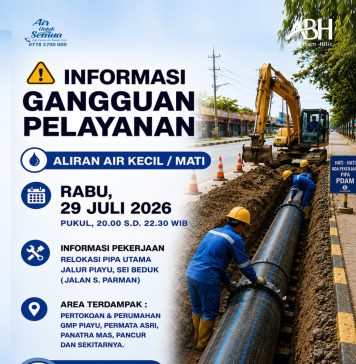 Pekerjaan Relokasi Pipa DCIP 200mm Jalur Utama Piayu, Sei Beduk