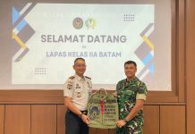 Danlanud Hang Nadim Batam Beserta Jajaran Kunjungi Lapas Kelas IIA Batam