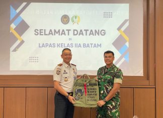 Danlanud Hang Nadim Batam Beserta Jajaran Kunjungi Lapas Kelas IIA Batam