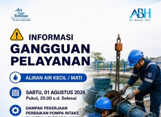 Perbaikan Pompa Intake di Instalasi Pengolahan Air Minum Sei Ladi