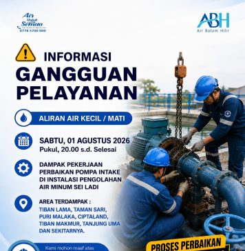 Perbaikan Pompa Intake di Instalasi Pengolahan Air Minum Sei Ladi