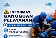 Perbaikan kebocoran pipa di Simpang Putri Hijau