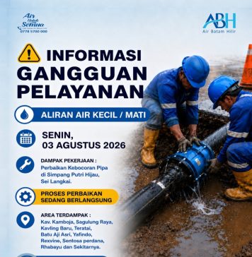 Perbaikan kebocoran pipa di Simpang Putri Hijau