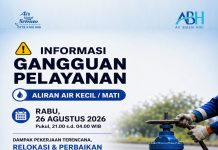 Perbaikan kebocoran pipa 600mm di Depan Batamindo