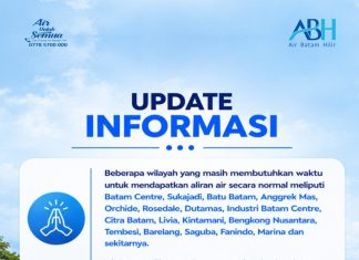 Perbaikan kebocoran pipa di depan Batamindo, Muka Kuning