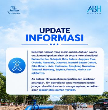 Perbaikan kebocoran pipa di depan Batamindo, Muka Kuning