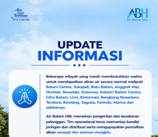 Perbaikan kebocoran pipa di depan Batamindo, Muka Kuning