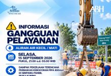 Perbaikan kebocoran pipa 800mm di Simpang Panbil, Muka Kuning