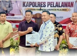 Kontribusi Penangan Karhutla, PT Musim Mas Menerima Penghargaan dari Kapolres